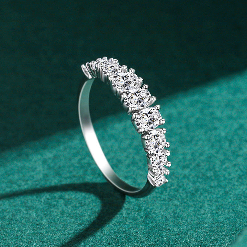 Eleven Graduated Zirconia Vintage Ring