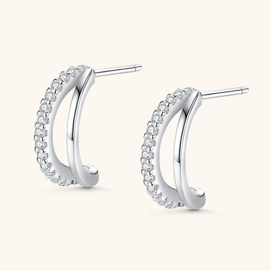 Eclipse Orbital Half-Hoop Earrings