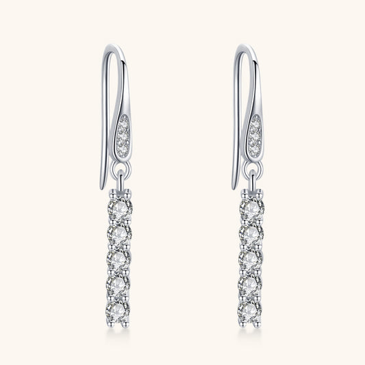 Zircon Linear Drop Earrings