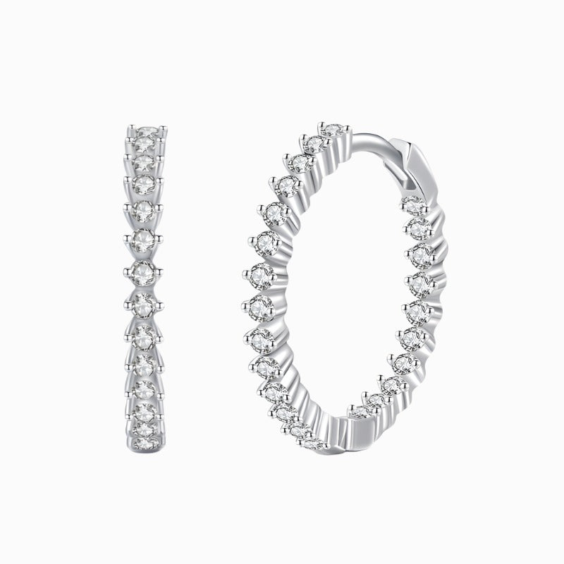 Dainty Zirconia Hoop Earrings