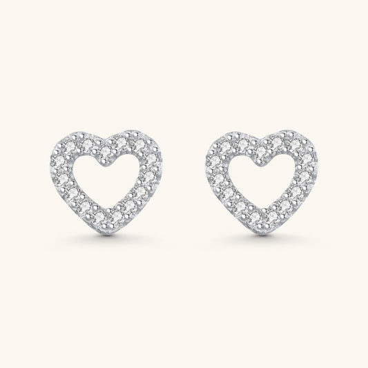 Precious Heart Stud Earrings