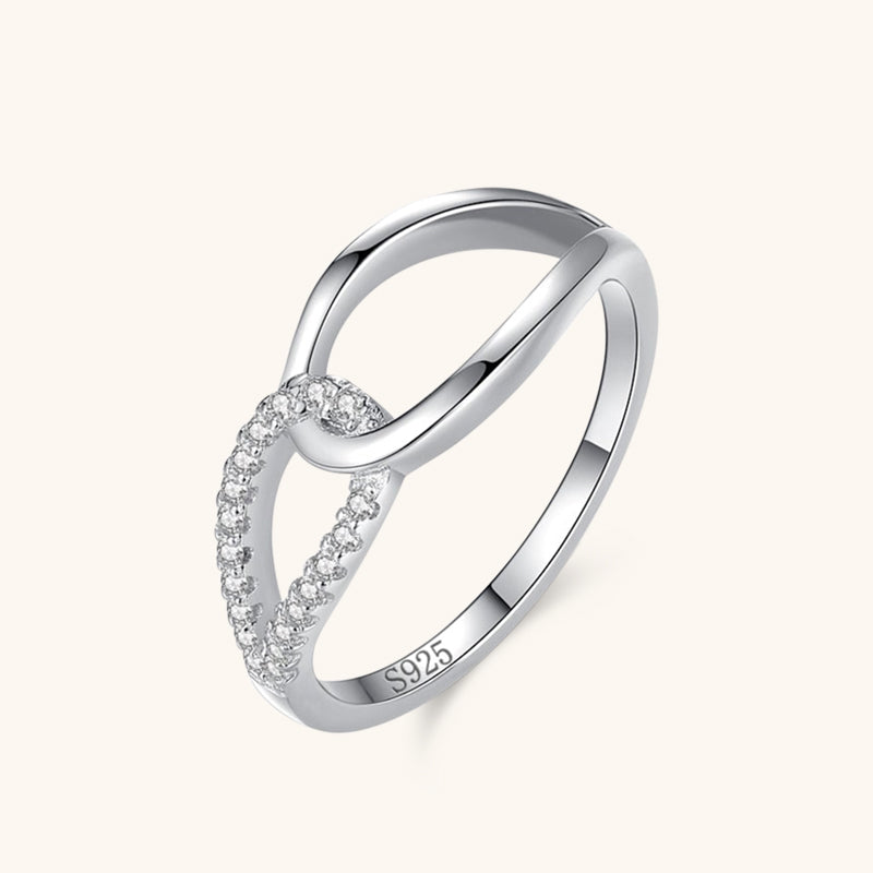 Split Knot Zirconia Band Ring