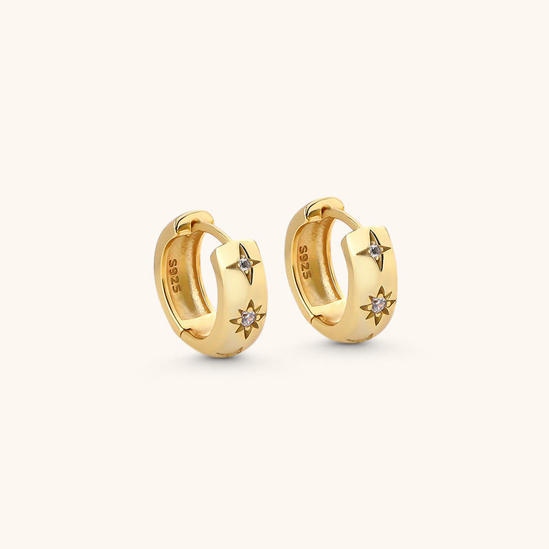 Northern Star Hoop Earrings