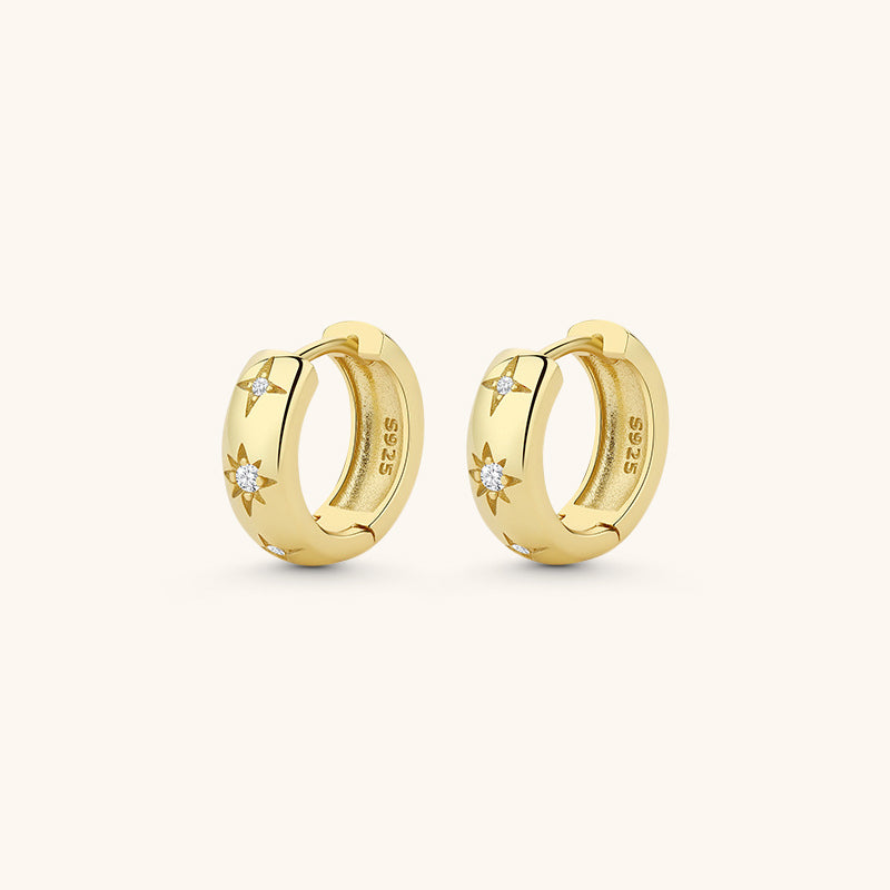 Northern Star Hoop Earrings