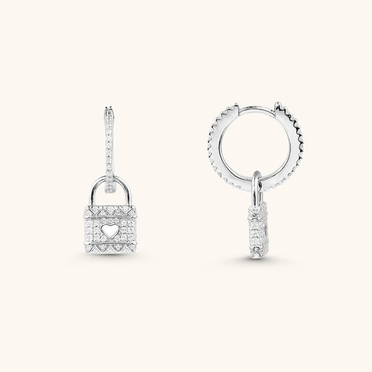 Lock Hoop Earrings