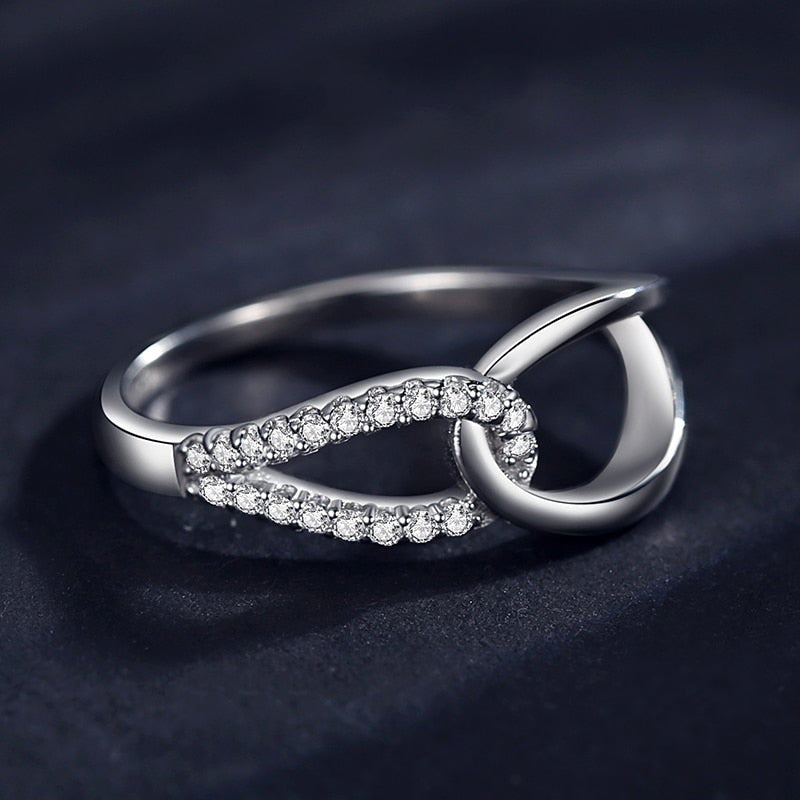 Split Knot Zirconia Band Ring