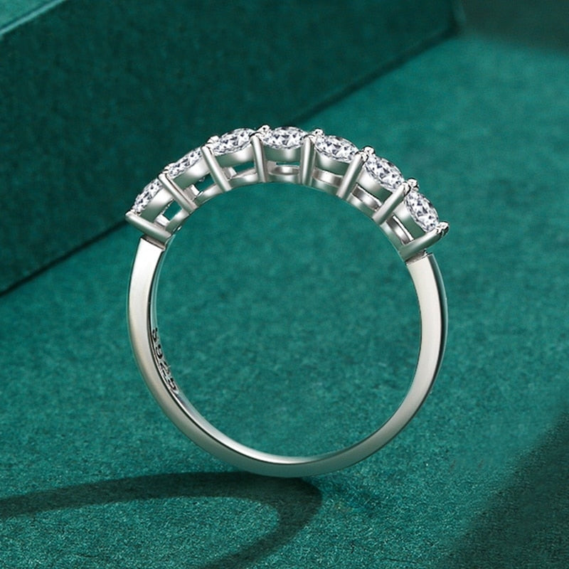 9 Round Cut Zirconia stacking Ring