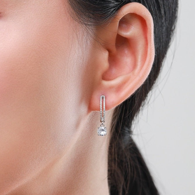 Brilliant Spark Hoop Earrings