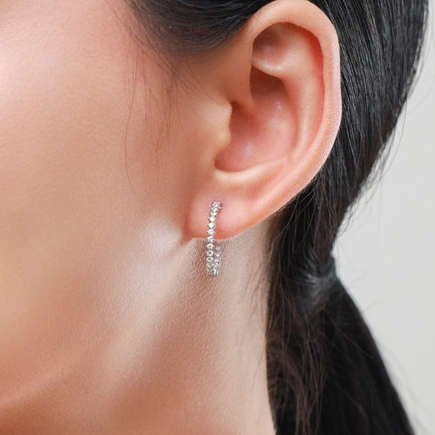 Dainty Zirconia Hoop Earrings