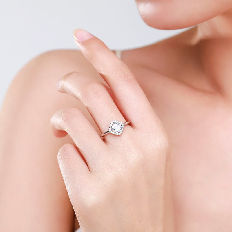 Timeless Cushion Halo Ring