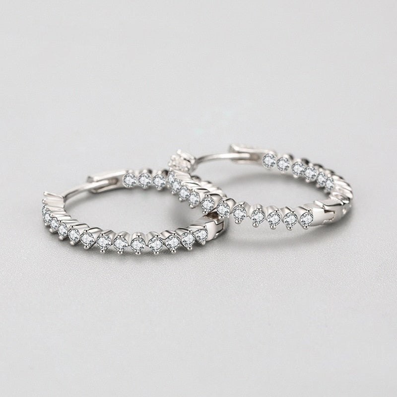 Dainty Zirconia Hoop Earrings